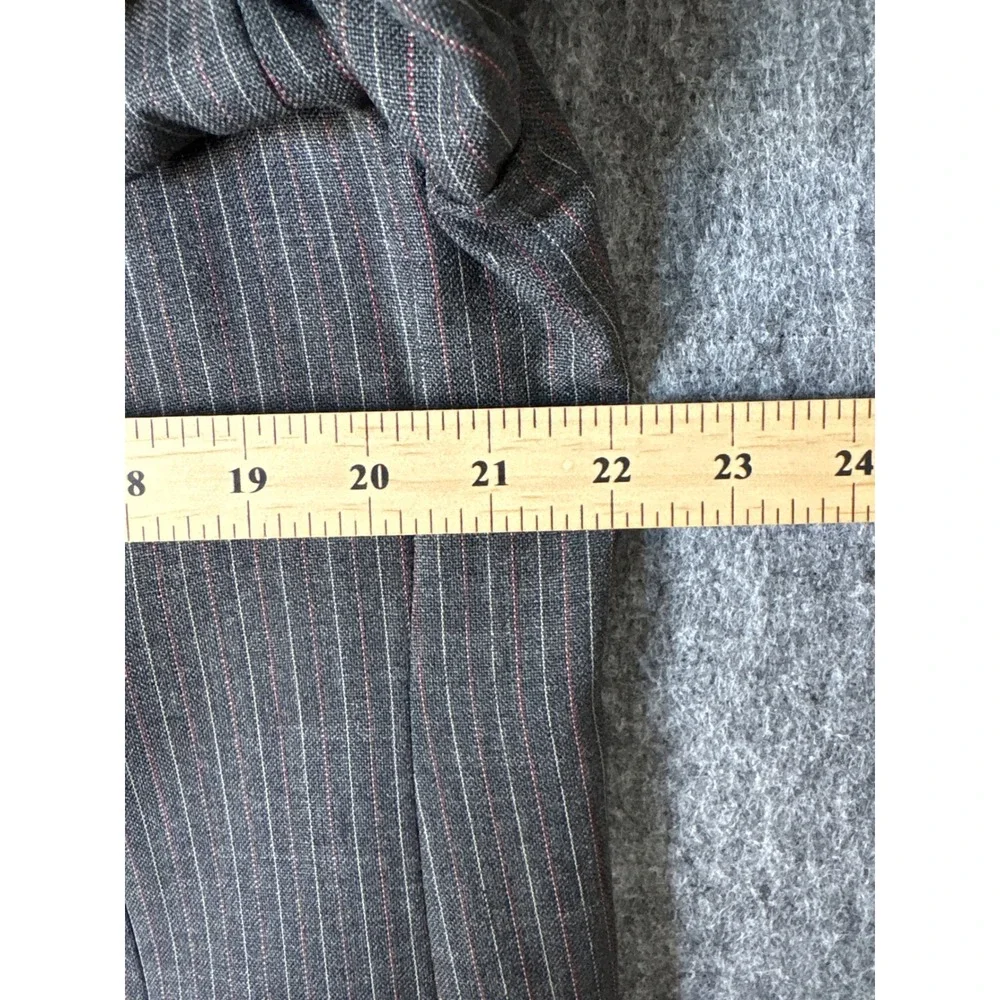 Christian Dior Monsieur Mens Grey Pinstripe‎ Wool Blazer Sport Coat 44R 2-Button